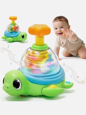 Baby Crawling Toys 6-12 Months, Musical Light-up Toys for 1 Year Old Press Crawl